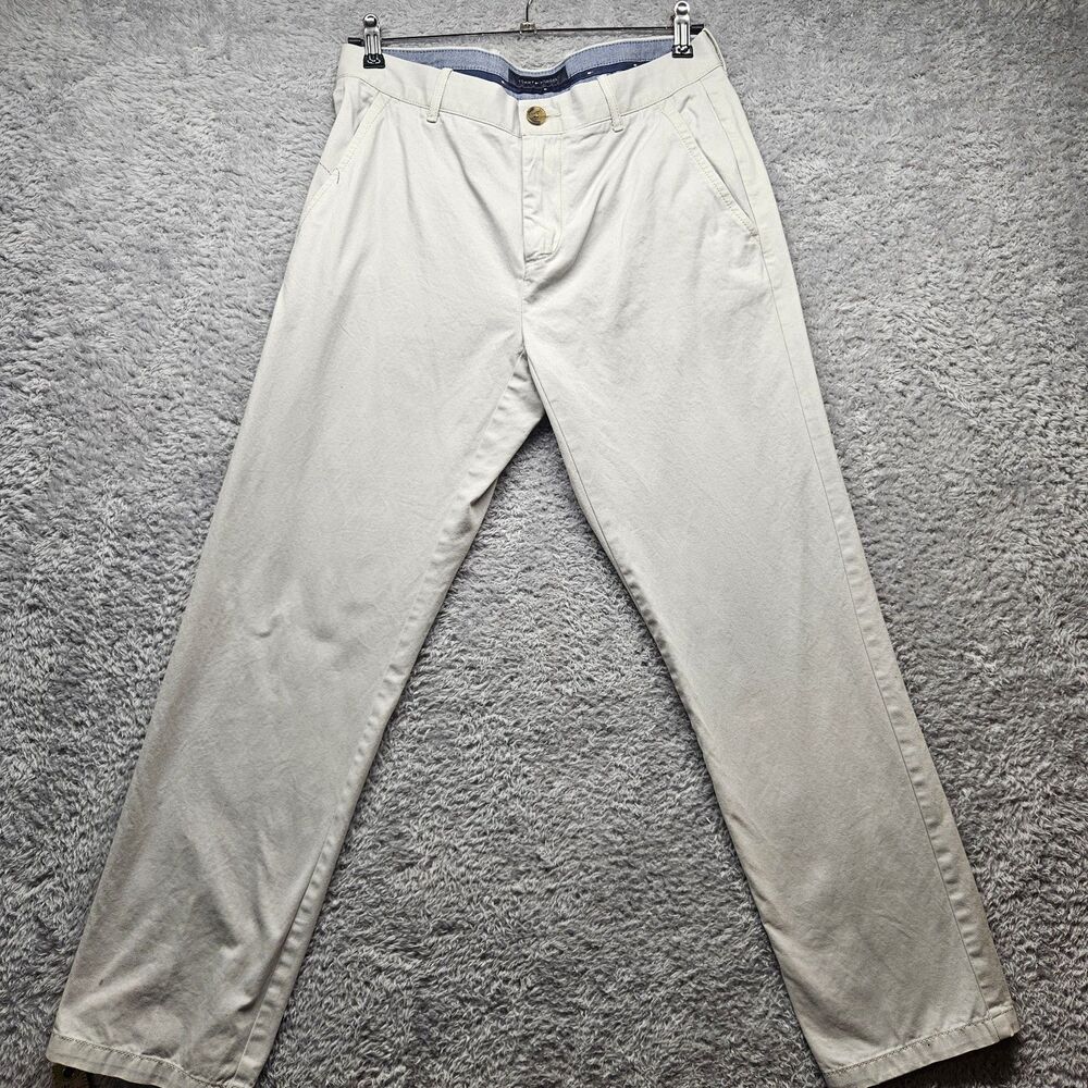 Tommy Hilfiger Mens Beige Chino Pants Size 30x30 Khaki Preppy Classic